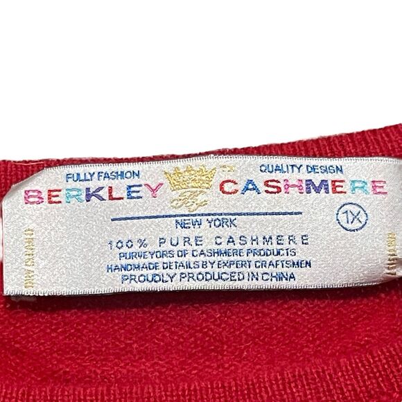 Berkley Long Sleeve Sweater Red Cashmere Women Size 1X New with Tags Gorgeous - Picture 5 of 7